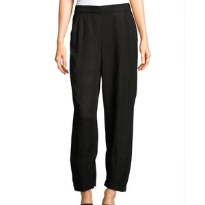 Eileen Fisher womens pants size extra small black, elastic waist Pockets